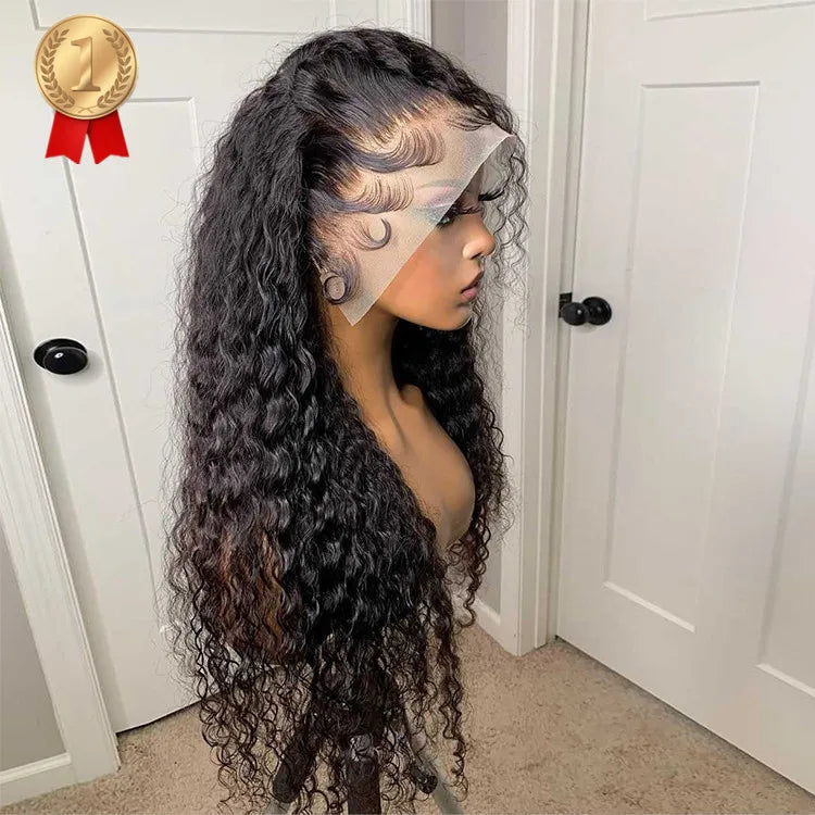 Jerry Curly Lace Front Human Hair Wigs for Black Women Raw Indian & Burmese Kinky Curly Hair Yaki Style