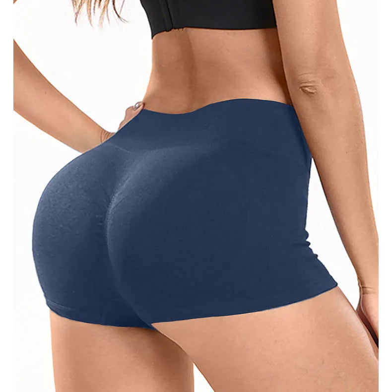 Hot Selling 2025 Women High Waist Soft Compression Seamless Scrunch Back Running Shorts  Leggings Yoga Sportswear Biker Shorts