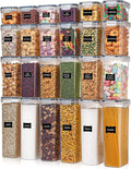 Airtight Food Storage Container Set 24 Piece Kitchen Box Plastic Canisters with Lids