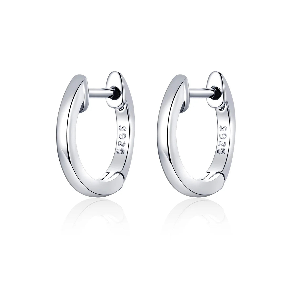 3-Color Gold Hoop Earrings for Women Sterling Silver 925 with Rose Gold & Gold Plated Medium Size Hoops Wedding Jewelry SCE808