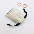 Recyclable Custom Logo Beige Eco-Friendly Jewelry Packaging Pouch Mini Cotton Linen Drawstring Cosmetic Gift Jewelry Bag