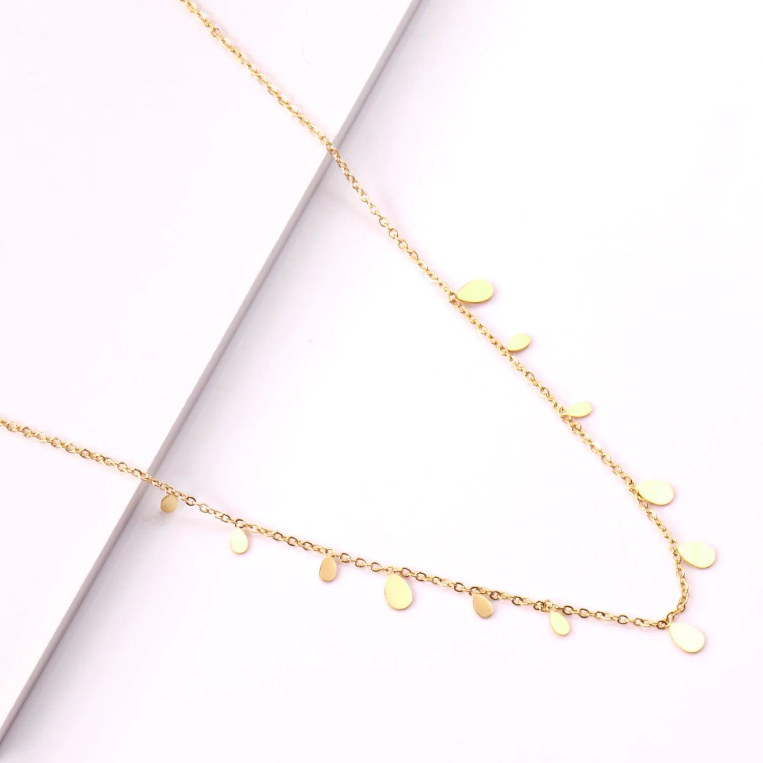 New Fashion Wholesale Price 18k Gold PlatedJewelry Minimalist Pendant Necklace Stainless Steel Link Chain Necklace for Women