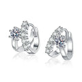 Gra Certified 3ct Wedding Real Moissanite Diamond Band Hoop Earrings 925 Sterling Silver Plated Platinum Huggie Luxury Jewelry
