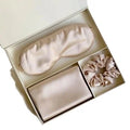 Luxury 100% Mulberryr Silk Pillowcase Eye Mask Set 16/19/22/25mm Scrunchy Custom Embroidery High Quality Bedtime Accessories