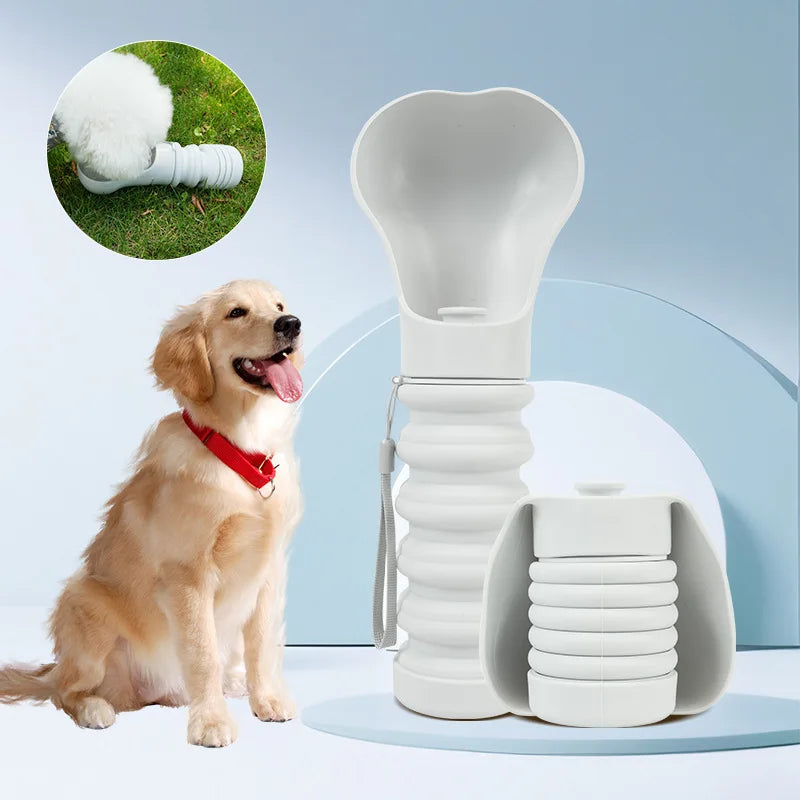 New Arrival Foldable Travel Portable Dog Water Bottle Food Grade Silicone Pet Accessories & Outdoor Adventure Feeder