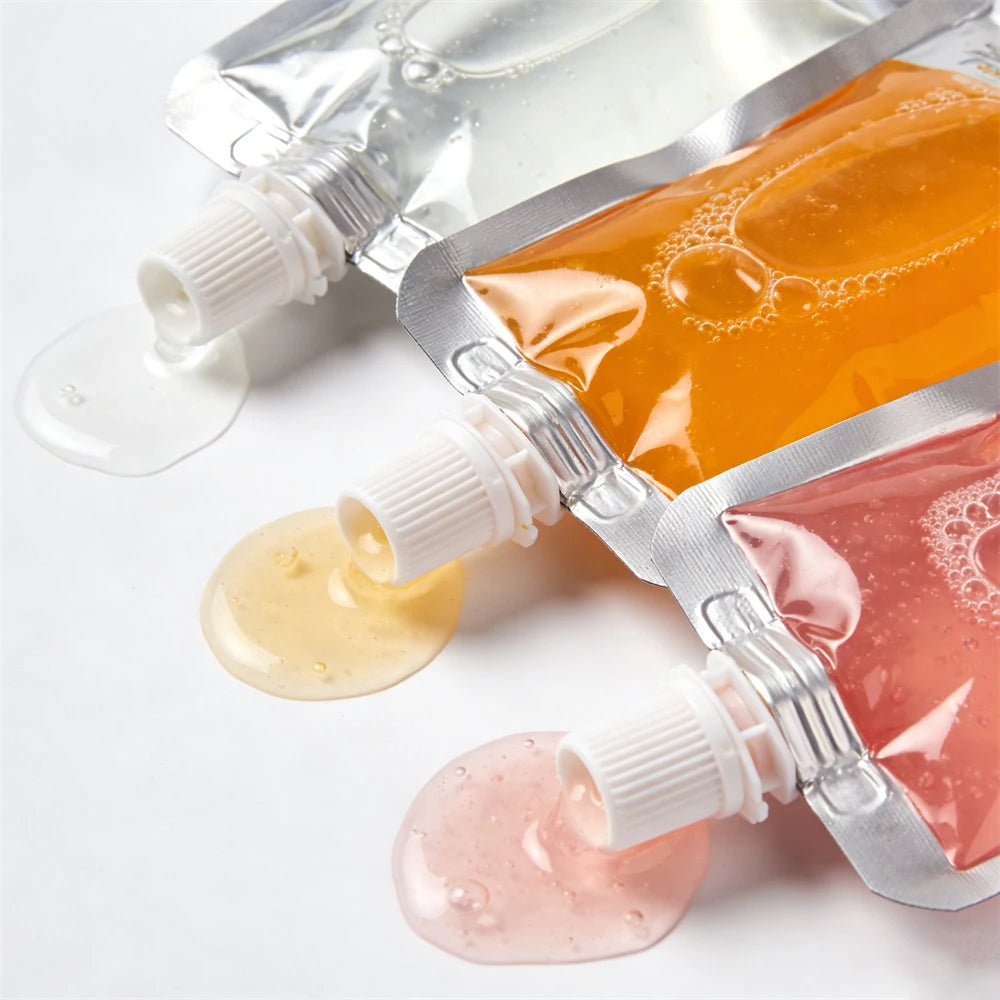 Sourcepack Clear Plastic Packaging Bag Spout Stand up Pouch Lotion Cream Body Lip Scrub Container MegaBDM