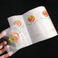 Custom Self Adhesive Transparent White Eco-friendly Full Color Logo Sticker Roll Waterproof 100 Pcs for Beer Glass Beverage Jars
