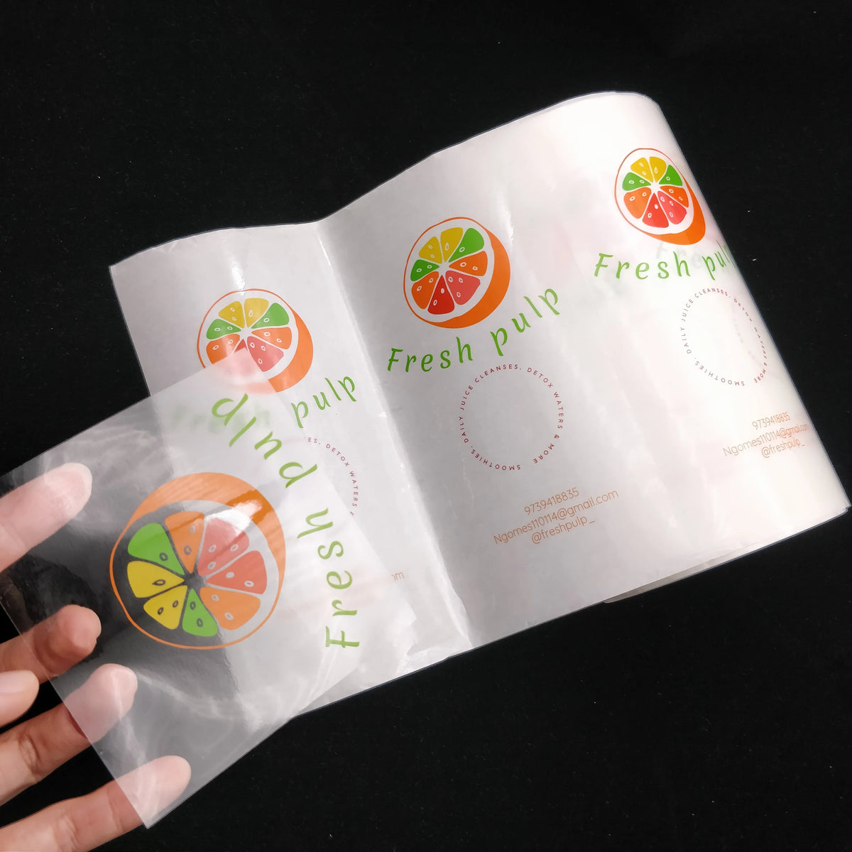 Custom Self Adhesive Transparent White Eco-friendly Full Color Logo Sticker Roll Waterproof 100 Pcs for Beer Glass Beverage Jars