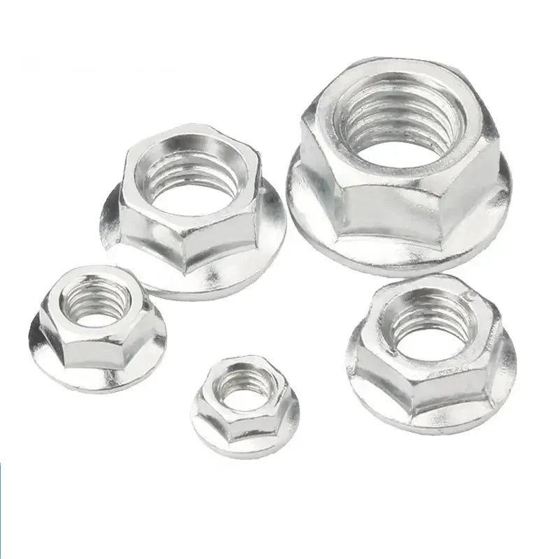 Best Price SS304 Hex Lock M8 ANSI B18 2 Head Weld Self Locking Hexagon Flange Nut Din 6923