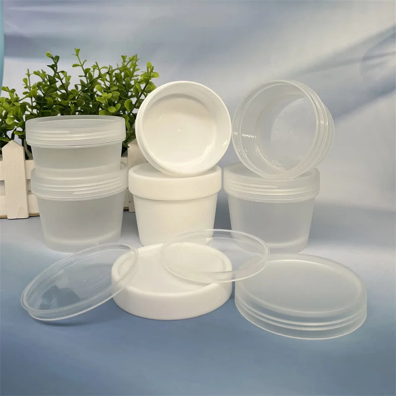50g 100g 200g white clear black face mask bottle body milk jar scrub eco-friendly PP straight jar for eye cream essential oil