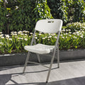 White HDPE Plastic Folding Chairs Heavy Duty 650 Lbs Foldable Stackable for Events Meetings Parties for Living Room Villas
