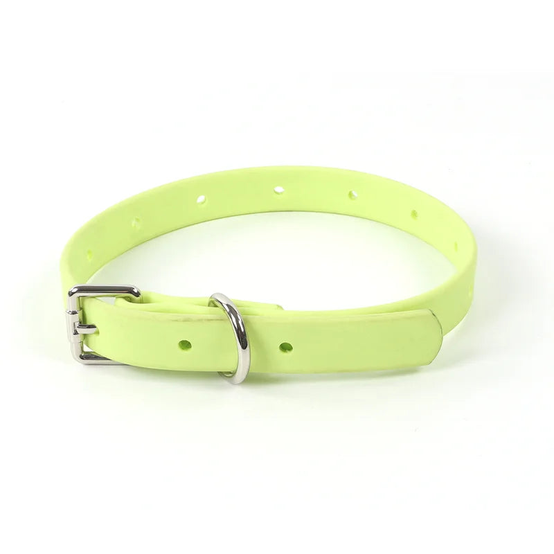 Wholesale New Design Waterproof  Personalized Adjustable PVC Collar for Small Medium Dogs With Metal Buckle