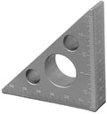 45 Degree Aluminum Alloy Angle Ruler Inch Metric Triangle Ruler Woodworking square Square Woodworking Gage