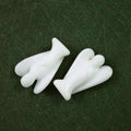Huiying Wholesale Carved Small Size White Jade 2 Inch Angels Head Decoration