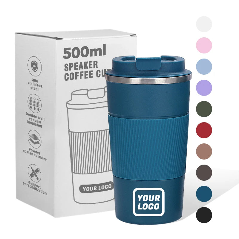 Customized Reusable 510ml 380ml Double Walled Insulated Stainless Steel Travel Coffee Mug Custom Logo Design
