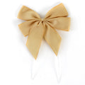 Pre-Tied Double Face Grosgrain Ribbon Bow with Twist Tie for Bulk Bottle Packaging Decoration