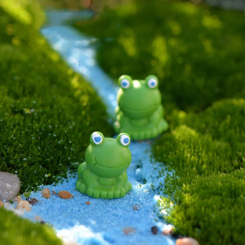 Resin Simulation Blue Eye Frog ResinGreen Frog for Baby Toys Embellishment DIY Craft Decoration