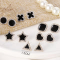Fashion INS Cute S925 Silver Hoop Huggies Earring Jewelry for Women Studs Diamond-encrusted Earrings