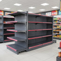 Good Price Heavy Duty Metallic Epoxy Powder Coating Single Sided Grocery Store Retail Display Stand Racks Gondola Shelving