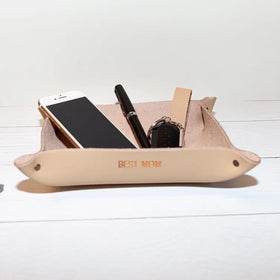 Wholesale Custom Logo Large Capacity PU Leather Tray | Premium Storage Organizer for Corporate Gifting