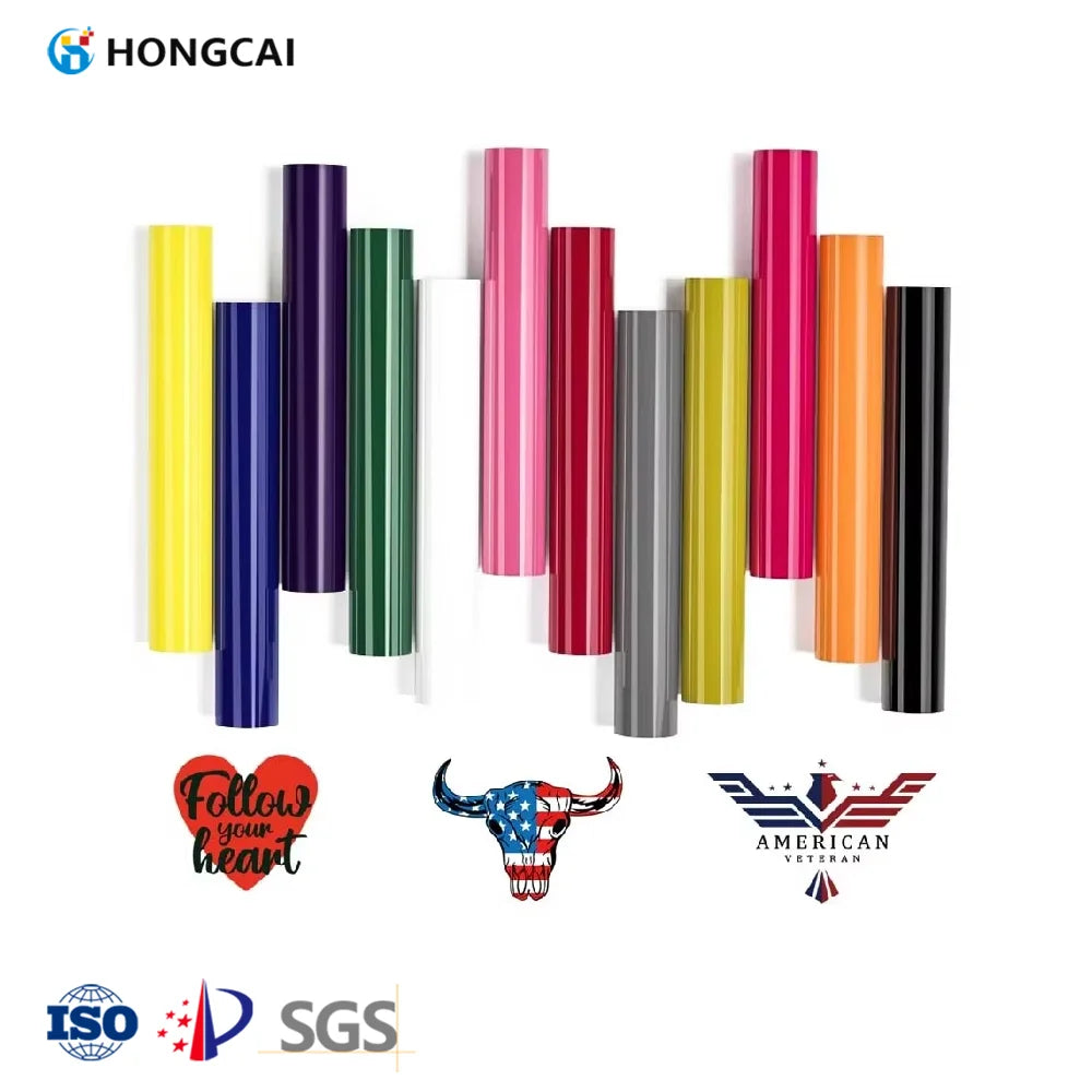 High Elasticity PU HTV Heat Transfer Vinyl Roll Multi Color Cold Peel HTV Iron on Film for Garment Printing