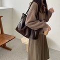 2025 Wholesale New Soft PU Tote Bag Fashion Women's Handbag Large Capacity Design Shoulder Bag