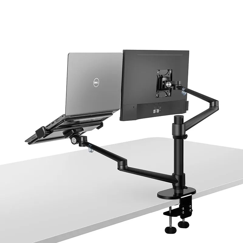 Customized 11 to 17 Inch Laptop Monitor & Stand Dual Arm Desk Mount with Adjustable Desktop LCD Metal Material