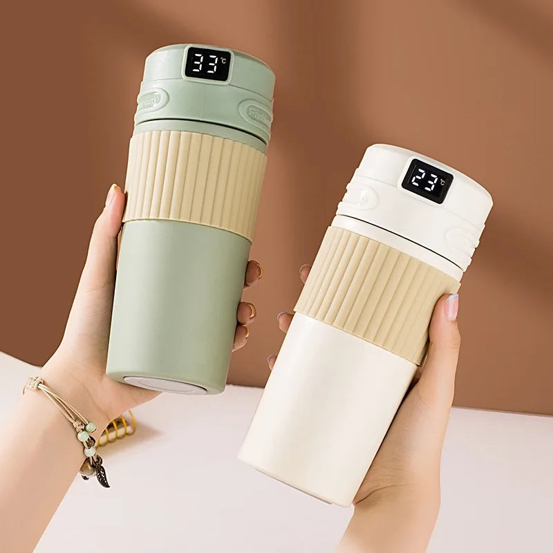480ml Portable Double Wall Stainless Steel Tumbler Smart Temperature Display Tumbler