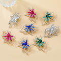 2024 Fashion Jewelry Rhinestone Flowers Stud Earrings for Women Jewelry Gorgeous Crystal Flower Rhinestone Earrings Accessories