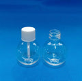 30ml Spherical Bulb Shaped Empty Plastic PET Nail Gel Glue Paint Pigment Brush Bottle With White Brush Cap