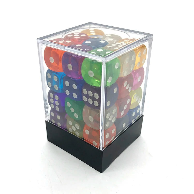 Transparent Acrylic Square Plastic Dice Cup DND Tabletop Games Accessory-Convenient Display Case and Storage Box