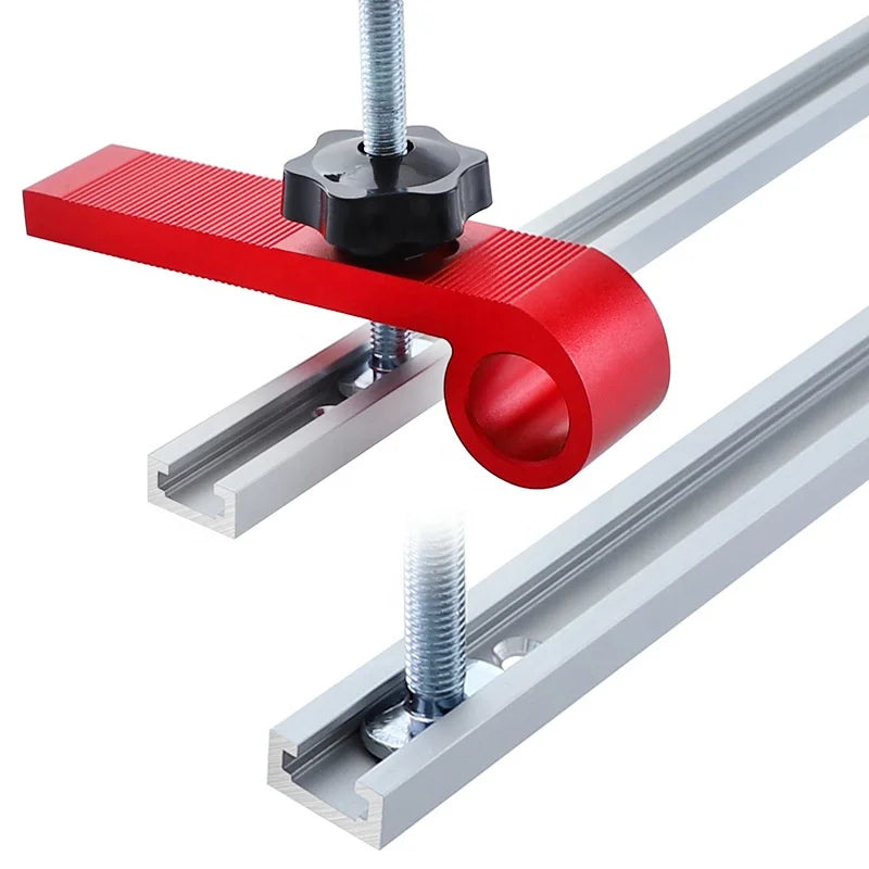 Aluminum Saw Guide 19mm T Track 3/4inch  with Predrilled Mounting Holes for Woodworking