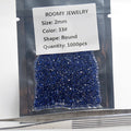 Top Sale Blue Round Lab Grown Sapphire Synthetic Melee Corundum Gemstone 33# 34# Blue Sapphire Stones