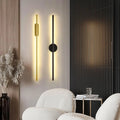 Modern Simple Living Room Bedroom Bedside Linear Wall Sconce Lamps up Down Background Opposite Luminous Black Led Wall Lights