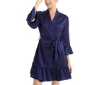Bride Robe Set Plus Size Wedding Satin Dresses for Bride Ruffle Dress Robe
