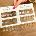 VKME Fashion New Women Jewelry Butterfly Heart Leaf Earring Set Wholesale