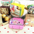Wholesale Cheap Retro Creative Suitcase Style Travel  Eyelash Box False Eyelash Packaging Small Tin Box Beauty Can Manufacturers