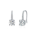 Fashion Engagement Wedding Jewelry Diamond Earrings 925 Sterling Silver VVS1 Clarity D Color Moissanite Hook Earrings for Women