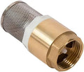 TMOK 1-1/4 Inch DN32 Brass One Way Check Foot Valve Suction Basket BSP Female Thread Stainless Steel Mesh for Garden Water Pump