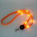 Wholesale LED Light-Up Flashing Safety Neck Strap Custom Logo Luminous Glow Lanyards with Accessory for Bar Club Party Events
