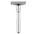 Custom Logo Premium Metal Adjustable Single Blade Double Edge Classic Safety Razor Travel Manual Shaving Razor with Base
