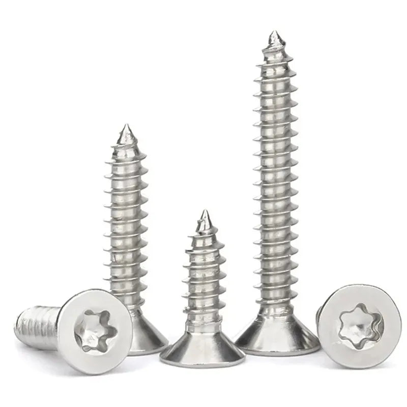 Stainless Steel Countersunk Flat Torx Drive Self Tapping Screw Star Head M4 X 20mm 40mm M5 M6 Vis Torx Inox Wood Screw