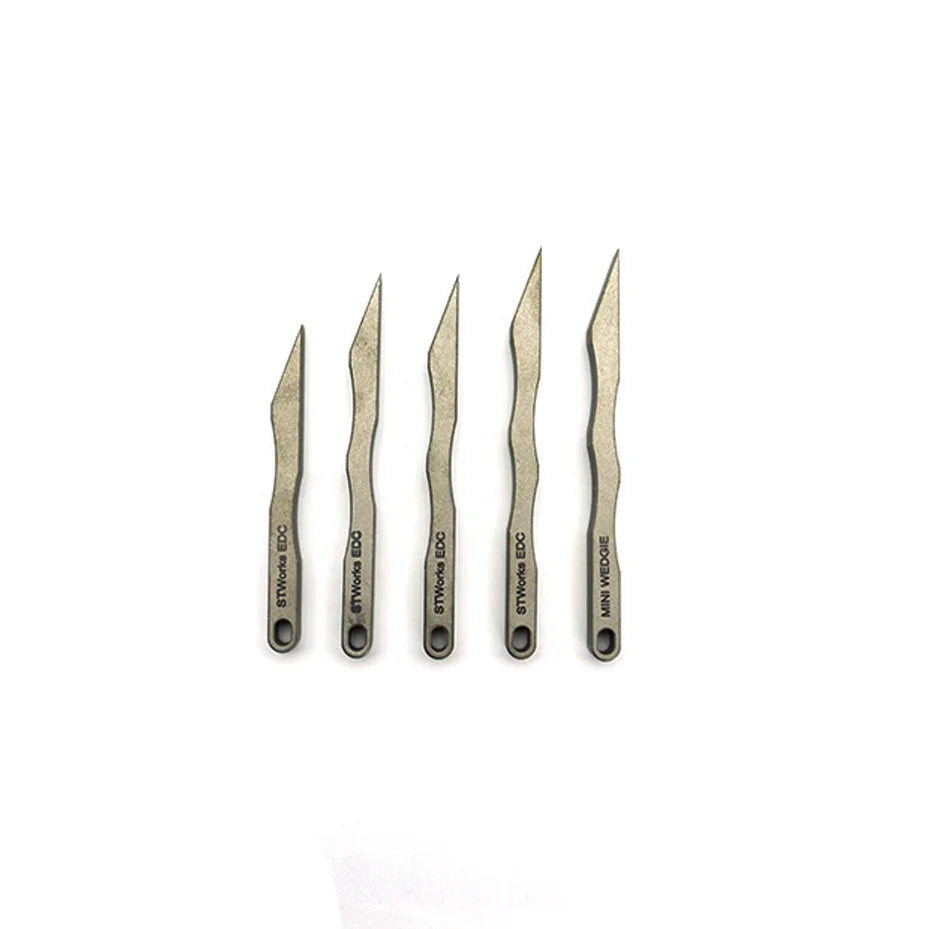 Titanium Alloy CNC Machined EDC Tool Portable Mini Bottle Opener Non-slip Pry Bar with Wire EDM for Outdoor Use