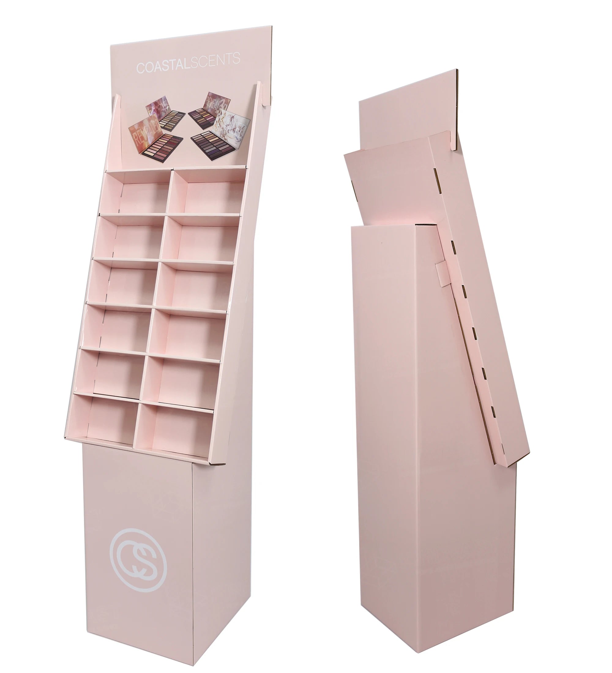 Corrugated Coffee Counter Cardboard Display PVC Box