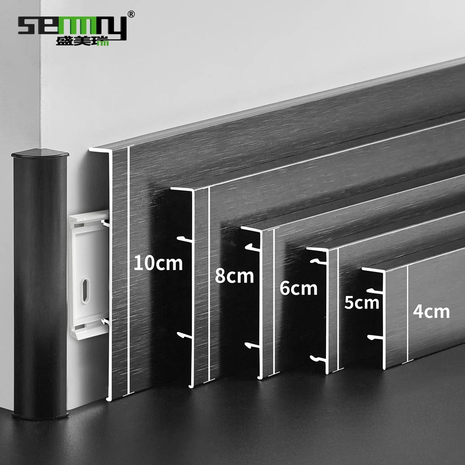 Aluminum Trim Profile Wall Molding Trim Waterproof Aluminum Wall Skirting Board Kitchen Baseboard