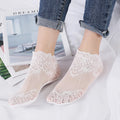Woman Summer  Silk Ankle Socks for Women Lace Sock Lace Ruffle Invisible Transparent Silk Socks