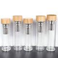 350ML 450ml 500ML Portable Durable Double-Walled Thermo Tea Glass Drinking Bottle with Tea Maker Strainer & Protective Case