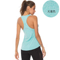 Women's Sleeveless Solid Yoga Quick Dry Vest Breathes tank Top Sport Vests