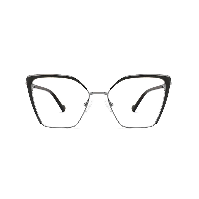 Luxury Designer Reading Eyewear for Women Cat Eye Optical Glasses Metal Frame Rhinestone Temples Pearl Accents Matched-Diamond