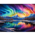 Aurora Fantasy Landscape 5D Embroidery Kit Diamond Painting with Rhinestones 30x40cm/12x16inch for Home Decor and Gift